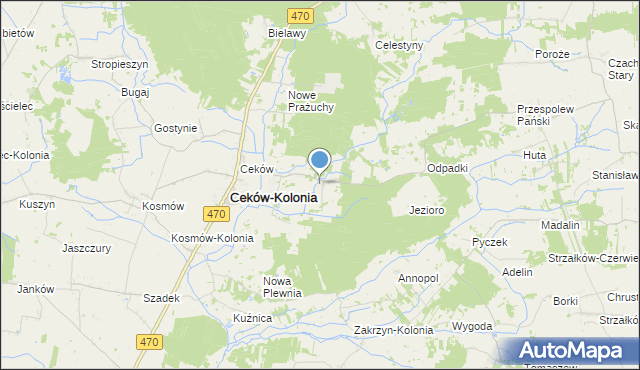 mapa Stare Prażuchy, Stare Prażuchy na mapie Targeo